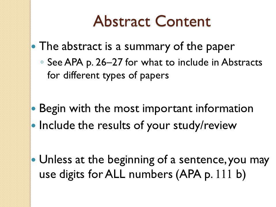 thesis abstract or summary